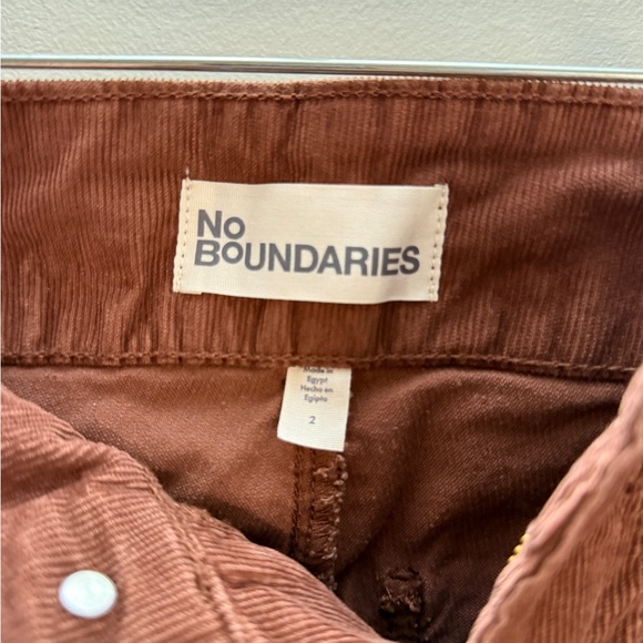 No Boundaries Chocolate Brown Corduroy Flare Jeans - Picture 3 of 3